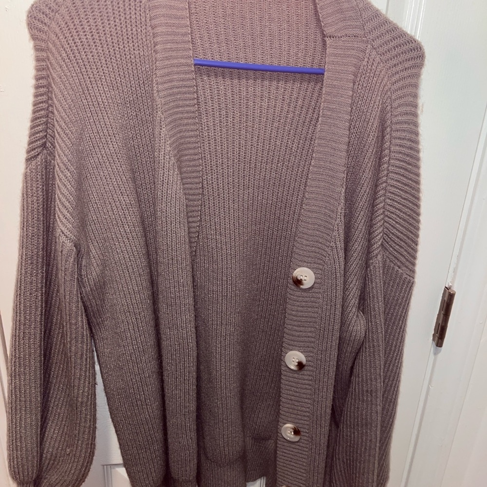 Cozy Taupe Cardigan Sweater